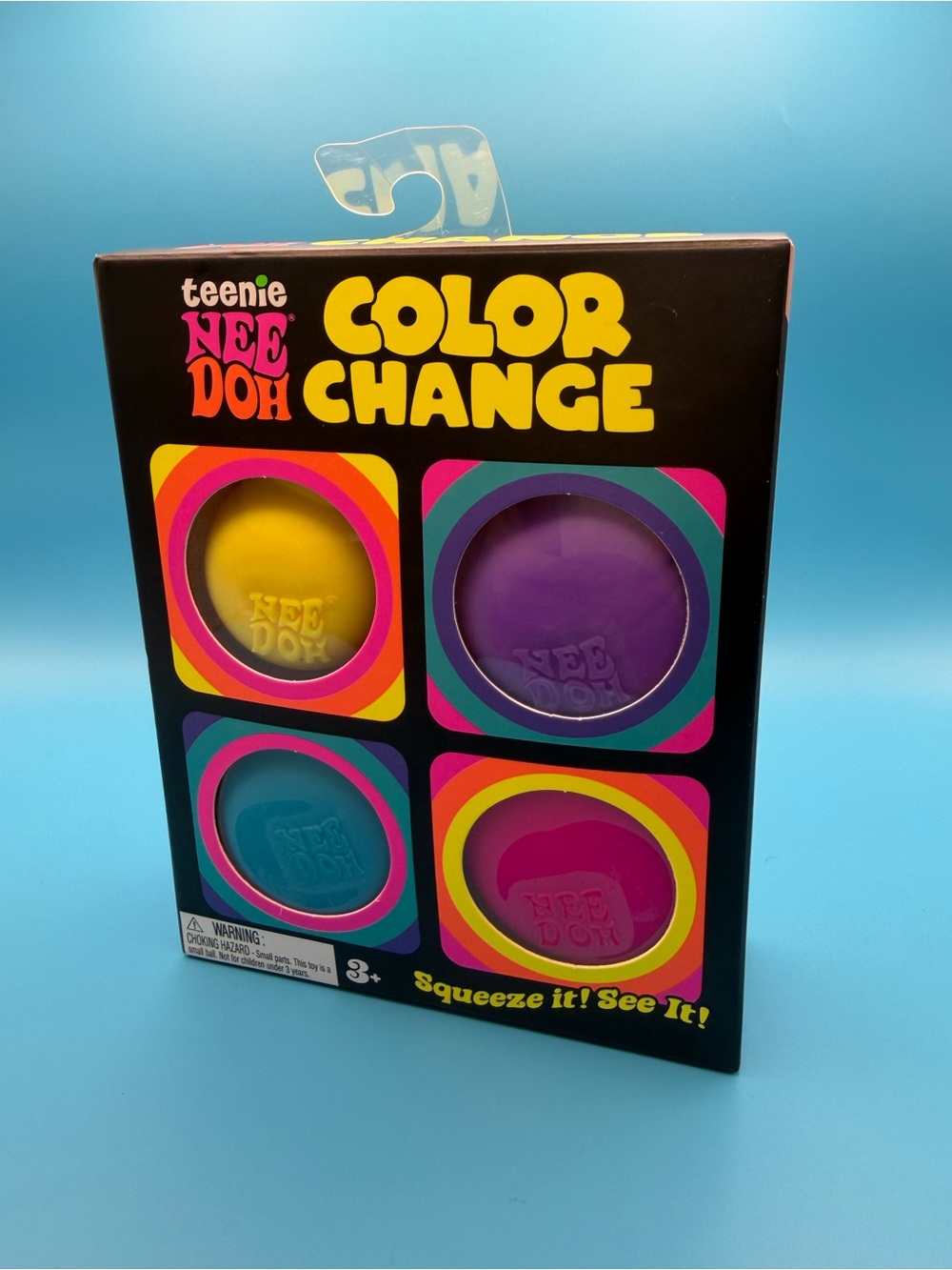 Needoh Teenie Color Change Kids Toy - Yellow, Purple, Blue, Pink